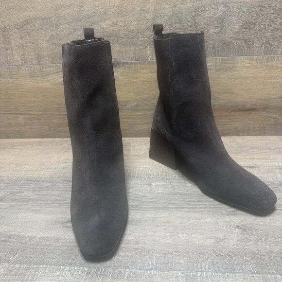 Blondo Selena Brown Suede Block Heel Ankle Boots Women's Size 9 - Picture 7 of 8